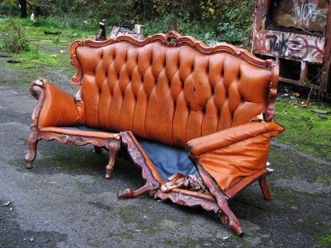 Recycling operations in Blackfriars showing sorted commercial waste bins